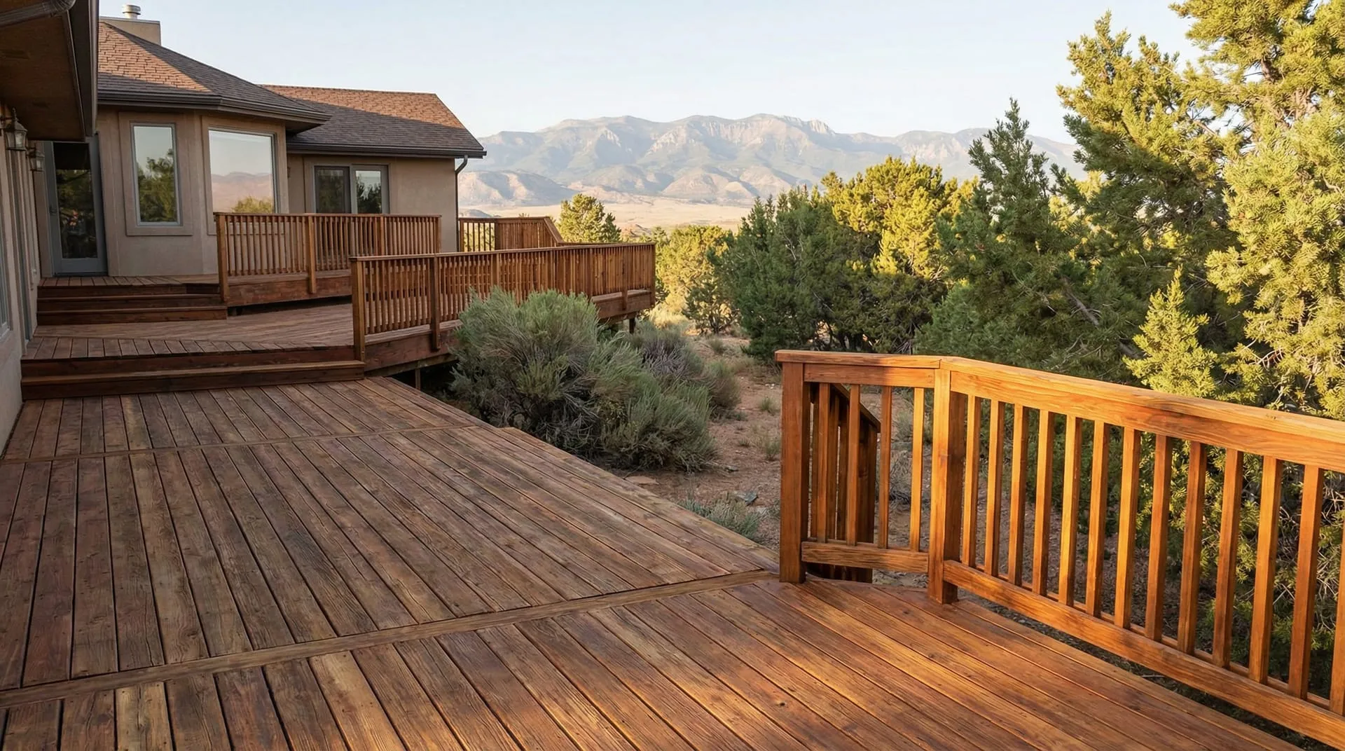 Redwood decking